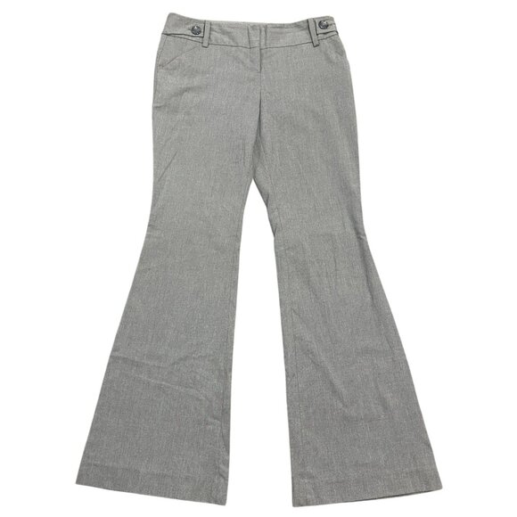 The Limited Cassidy Fit Dress Pants 6L Gray Wide Flare Leg Mid Rise Office Wear - Picture 12 of 12